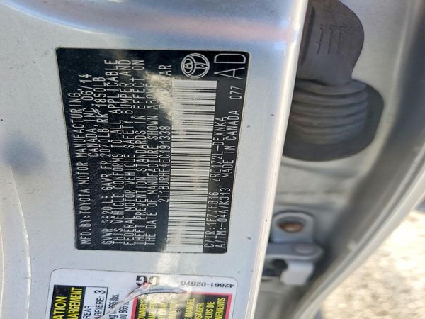 2014 TOYOTA COROLLA L/LE — VINS
