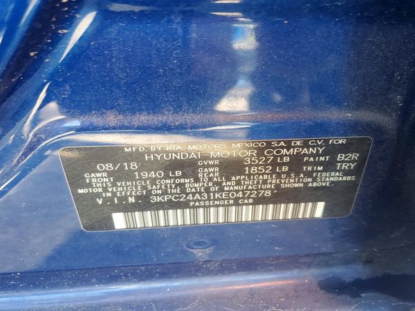 2019 HYUNDAI ACCENT SE and SEL — VINS