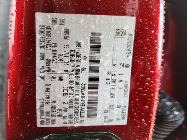 2017 FORD F150 SuperCrew