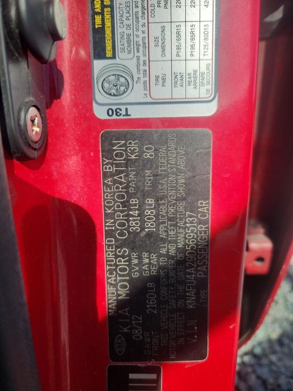 2013 KIA FORTE — VINS
