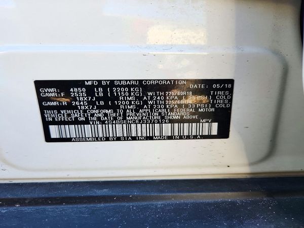 2018 SUBARU OUTBACK Limited+M/R+ES+NAVI — VINS