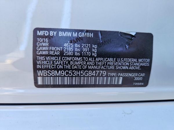 2017 BMW M3 — VINS