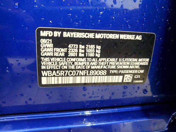 2022 BMW 330XI xDrive — VINS