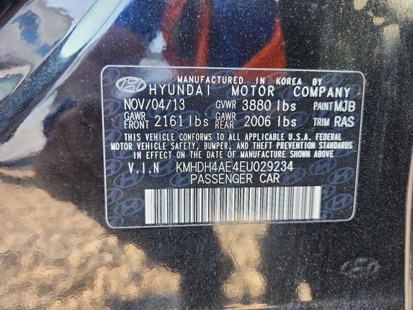 2014 HYUNDAI ELANTRA — VINS