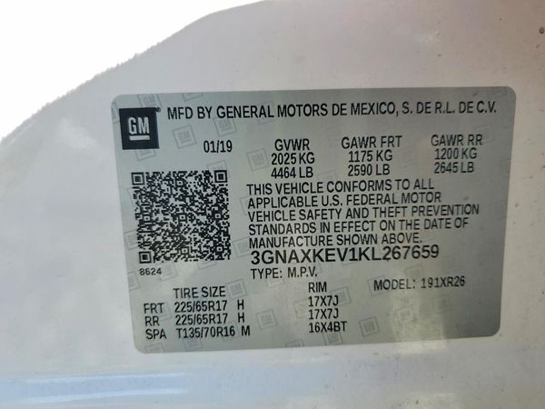 2019 CHEVROLET EQUINOX LT (1LT) — VINS