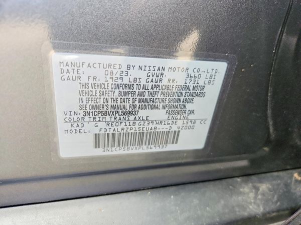 2023 NISSAN KICKS S — VINS