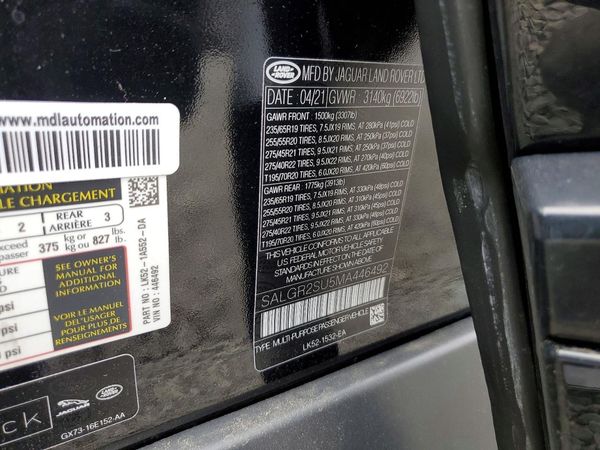 2021 LAND ROVER RANGE ROVER HSE Silver Edition — VINS