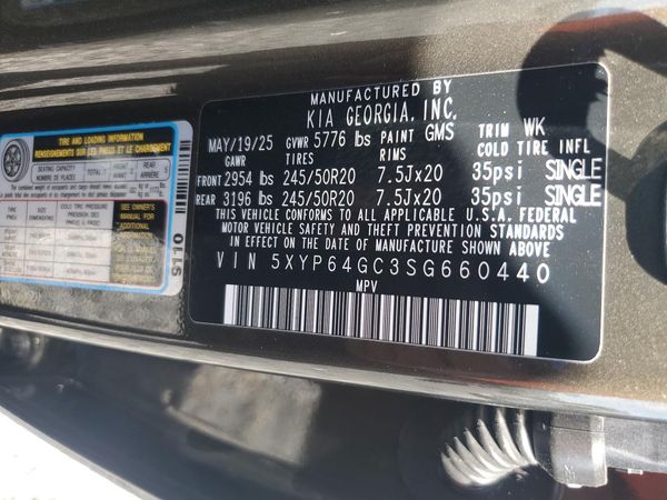 2025 KIA TELLURIDE — VINS