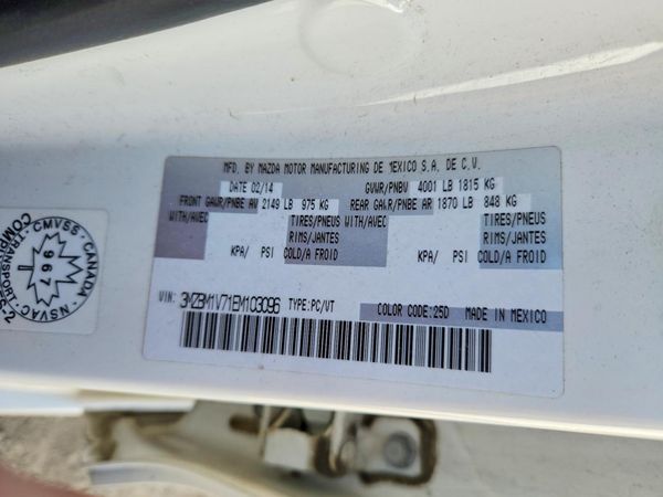 2014 MAZDA 3 Touring/GS — VINS