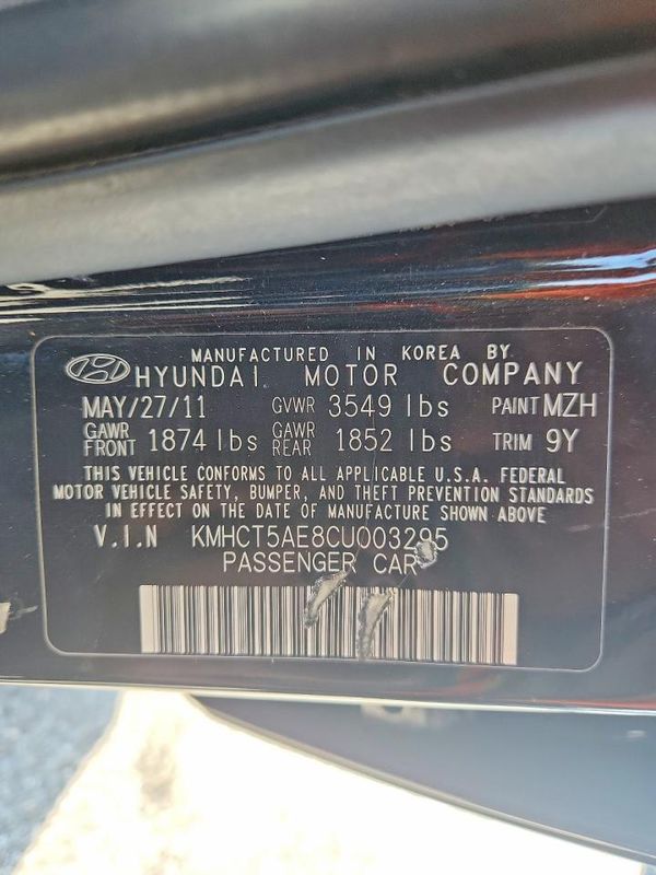 2012 HYUNDAI ACCENT GL (Middle-low grade) — VINS