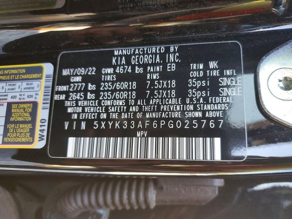 2023 KIA SPORTAGE — VINS