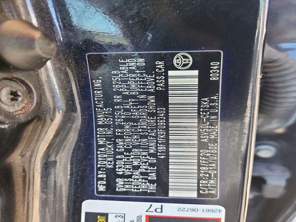2015 TOYOTA CAMRY