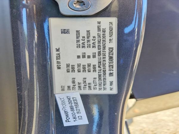 2022 TESLA MODEL 3 — VINS