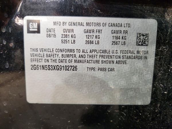 2016 CADILLAC XTS Luxury — VINS