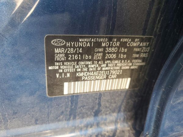2014 HYUNDAI ELANTRA GLS (Middle) — VINS