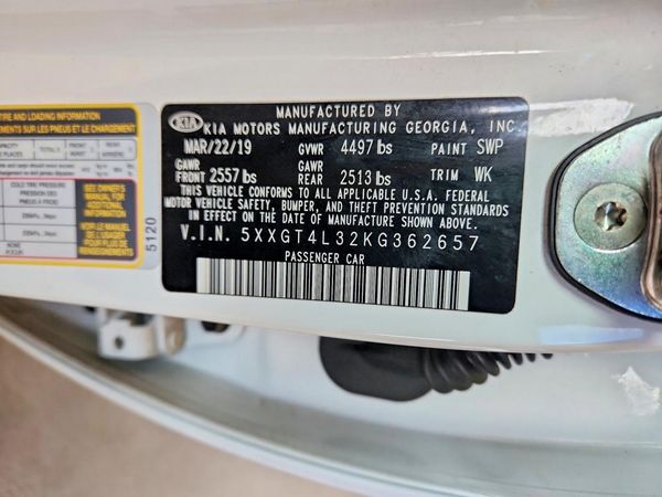 2019 KIA OPTIMA LX, S — VINS