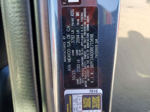 2024 KIA FORTE — VINS