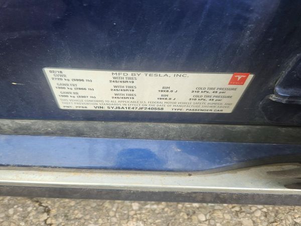 2018 TESLA MODEL S — VINS