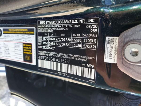 2020 MERCEDES-BENZ GLE GLE350-4M