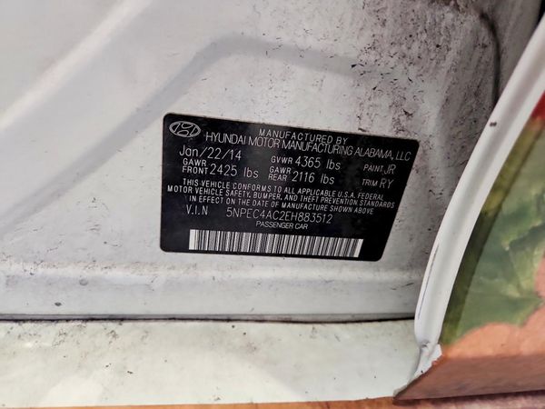 2014 HYUNDAI SONATA — VINS