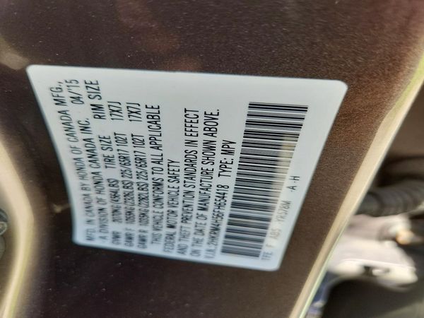 2015 HONDA CRV EX — VINS