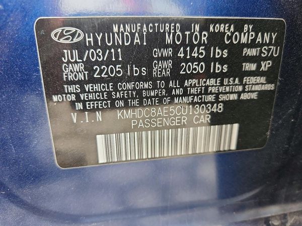 2012 HYUNDAI ELANTRA GLS — VINS