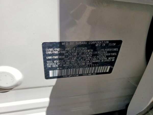 2025 SUBARU FORESTER Limited — VINS
