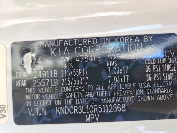 2024 KIA NIRO Wind — VINS
