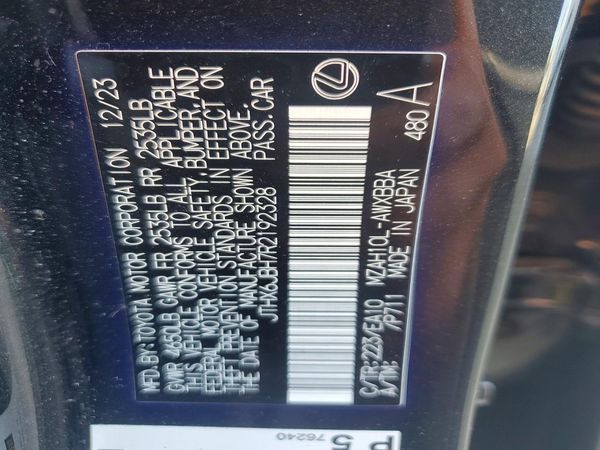 2024 LEXUS UX 250H — VINS