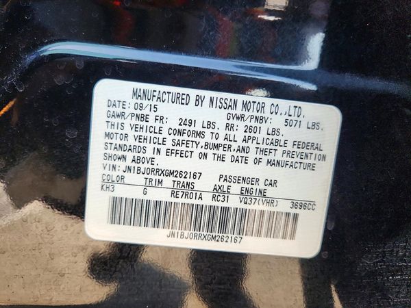 2016 INFINITI QX50 — VINS