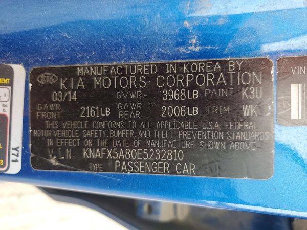 2014 KIA FORTE — VINS
