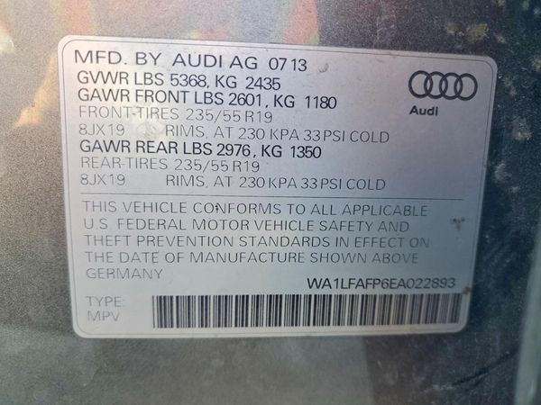 2014 AUDI Q5 — VINS
