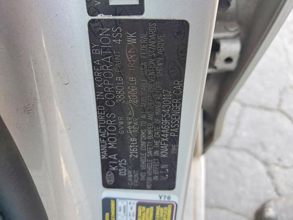 2015 KIA FORTE — VINS