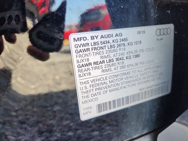 2019 AUDI Q5 — VINS