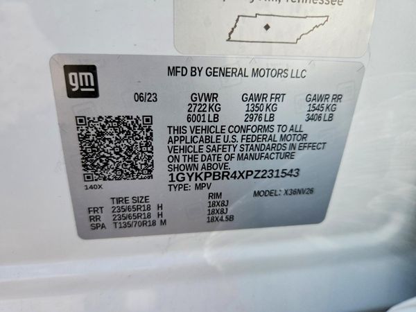 2023 CADILLAC XT6 — VINS