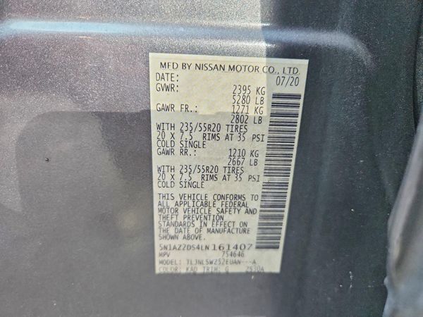 2020 NISSAN MURANO Platinum — VINS