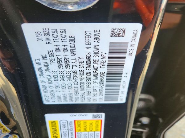 2026 HONDA CR-V — VINS