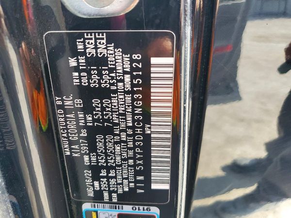 2022 KIA TELLURIDE EX — VINS