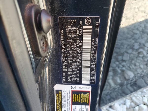 2015 TOYOTA CAMRY — VINS