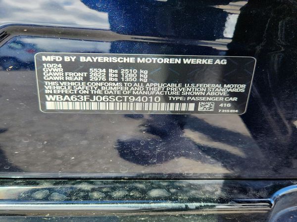 2025 BMW 5 SERIES xDrive — VINS