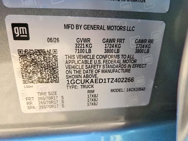 2026 CHEVROLET SILVERADO Work Truck — VINS