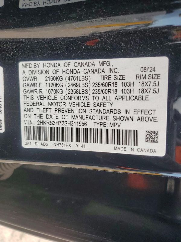 2025 HONDA CR-V EX-L — VINS
