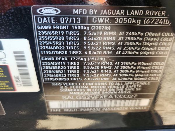2014 LAND ROVER RANGEROVER HSE — VINS