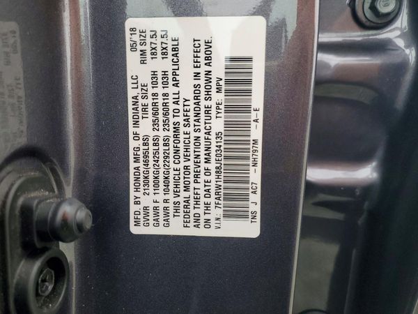 2018 HONDA CRV EX-L/EX-L Navi — VINS
