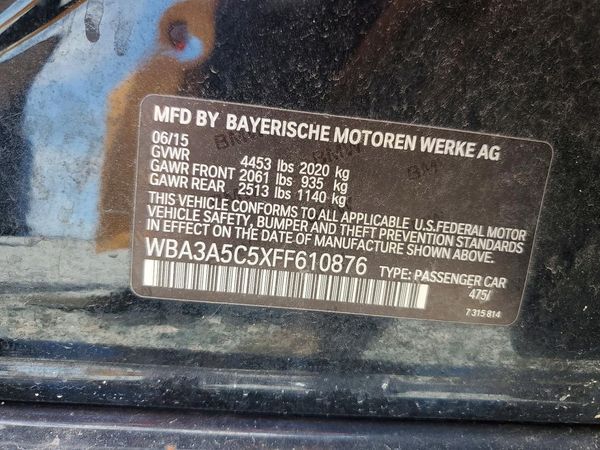 2015 BMW 328 — VINS