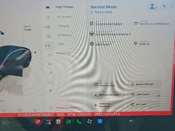2022 TESLA MODEL 3 — ODOM