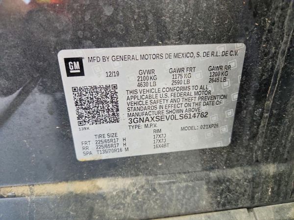 2020 CHEVROLET EQUINOX LS — VINS