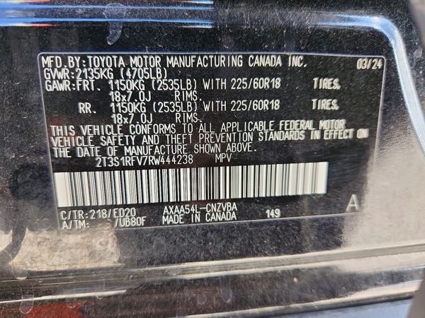 2024 TOYOTA RAV4 — VINS