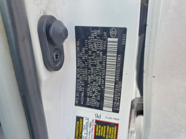 2014 TOYOTA CAMRY — VINS