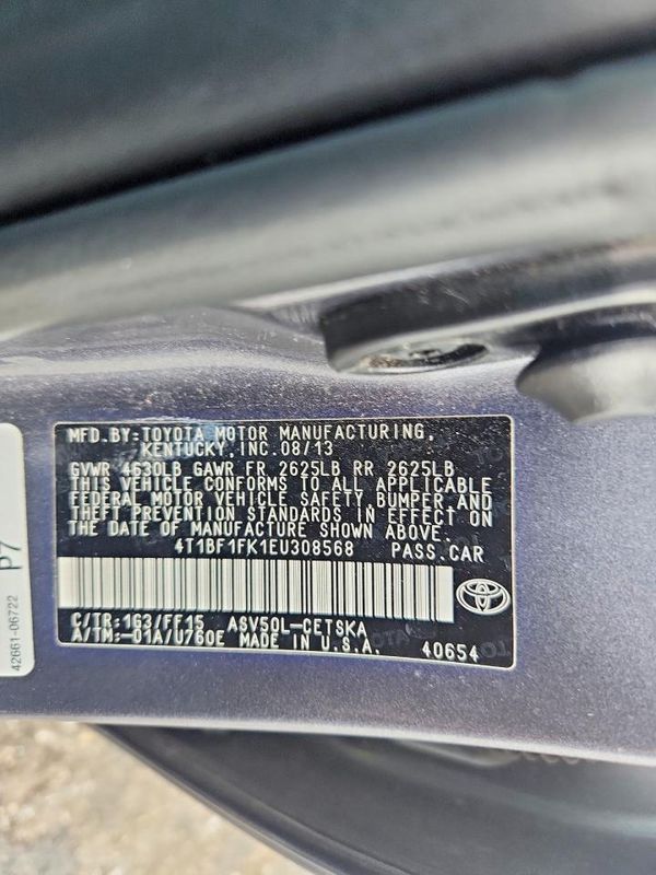 2014 TOYOTA CAMRY — VINS
